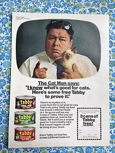 Tabby Katzenfutter Vintage 1969 Printwerbung The Cat Man Milan Greer - Bild 1 von 7