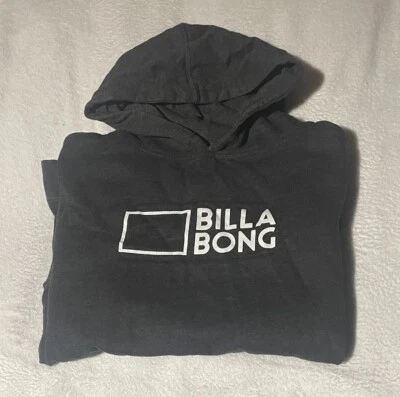 Billabong Sudadera con Capucha Juvenil XL Pullover Negro Sudadera Logo Foto 1 de 4