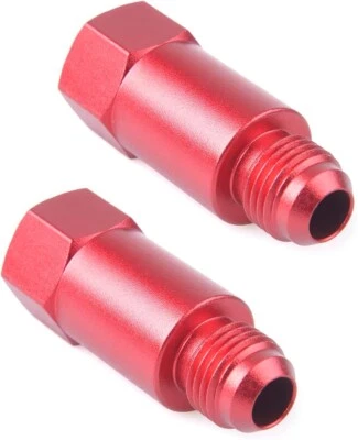 6AN Female to 6AN Male red Inline Vent Valve Fuel Cell Vent Roll Over Valve 2PCS - Image 1 of 4