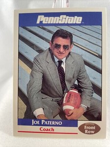 Joe Paterno 1992 Front Row Promo Card #1 Penn State Nittany Lions