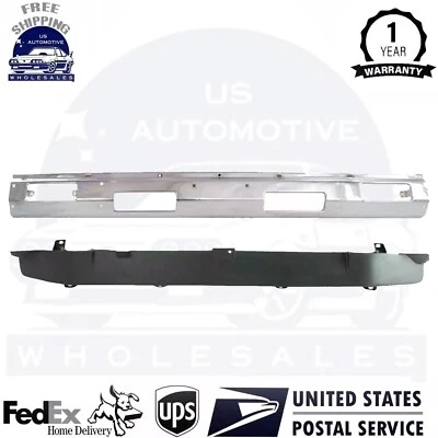 New Front Bumper Chrome Steel +Lower Valance For 1986-1992 Nissan D21/Pathfinder Foto 1 de 4