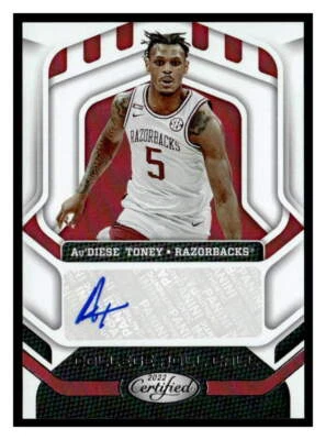 AU'DIESE TONEY 2022 PANINI CERTIFIED AUTOGRAPH - Image 1 of 2