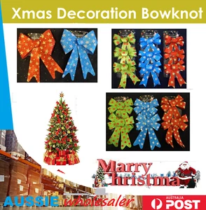 Bow Christmas Tree Decoration Xmas Ornament Bowknot Party Wedding Decor - Picture 1 of 4