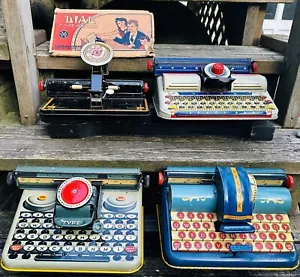 TOY TYPEWRITERS TIN FOUR MARX UNIQUE JUNIOR EXCELLENT - Picture 1 of 16
