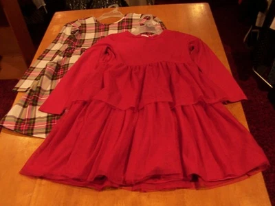 Lote de vacaciones Hanna Andersson talla Vestidos 130 (7/8): cuadros y tul en capas Foto 1 de 4