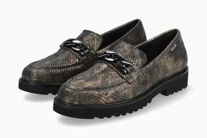 NWT Women’s MEPHISTO Salka leather gold loafers size 8.5 - Picture 1 of 8