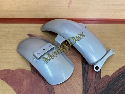 Honda Mini Trail Z50A K0 1968 guardabarros delantero y trasero. Par de guardabarros plateado Z50 A #3 Foto 1 de 4