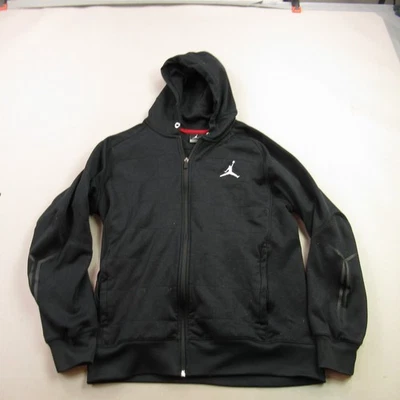 Chaqueta Air Jordan Para Hombre Mediana Larga Manga Completa Cremallera Bolsillos Con Capucha Exterior Negra Foto 1 de 4