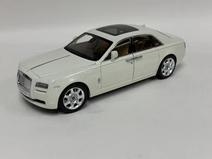 1/18 Kyosho Rolls Royce Ghost en Inglés Blanco Apertura Completa Piezas 08802EW BO129 - Imagen 1 de 8