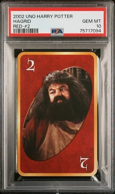 2002 UNO Harry Potter Hagrid RED- #2 PSA 10 Gem Mint POP 1 - Image 1 of 2