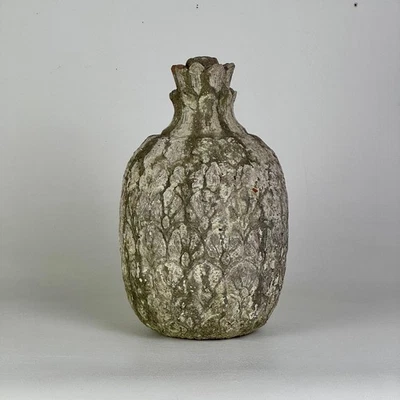 可爱复古大号菠萝形兵马俑雕塑带风化铜绿 — 第 1/4 张图片