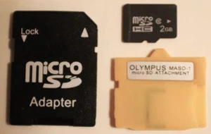 XD Adapter + 2GB MicroSD Card + SD adapter - Picture 1 of 1