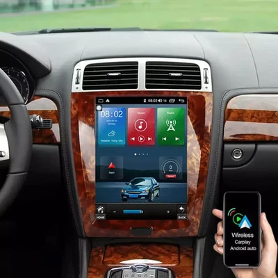 Android Tesla Vertical Carplay Radio Screen GPS Navi Jaguar XK XKR  2007-2013 - Image 1 of 4