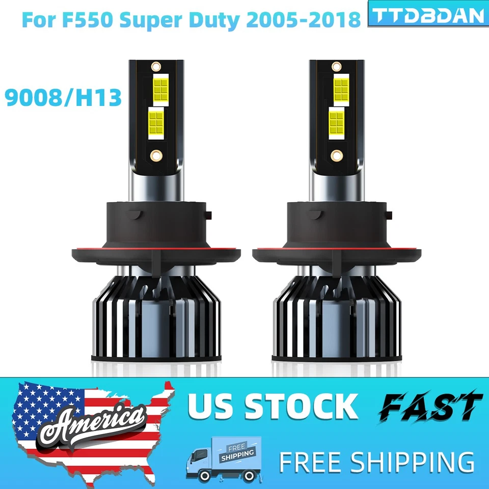 Kit de bombillas LED haz alto/bajo 9008/H13 para Ford F550 Super Duty 2005-2018 Foto 1 de 4