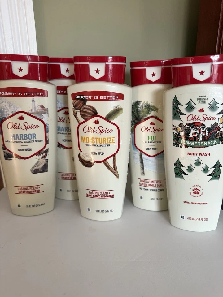 Old Spice Body Wash Variedad Paquete de 5 Harbor Hidratante Fuji Leñador Foto 1 de 1