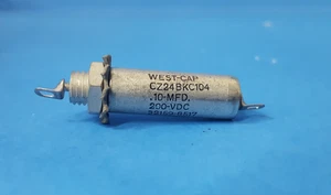 One Pc- Capacitor, CZ24BKC104, WEST-CAP, 0.1UF/MF, 200VDC - Picture 1 of 2