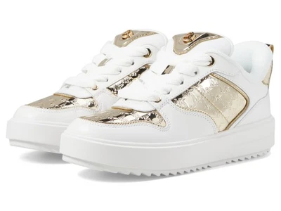 Tênis Michael Kors Rumi logotipo couro com cadarço ouro pálido 9 M - Imagem 1 de 4