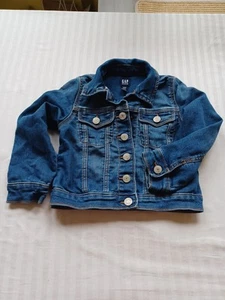 Gap Kids blue denim jean jacket unisex child's sz 4 classic American all seasons - Picture 1 of 6