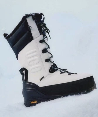 ❄️BOTAS DE CUERO UGG SHASTA TALL BOOT 'NEGRO/BLANCO' 1151850 TALLA: Hombre 13/Mujer 14 Foto 1 de 4