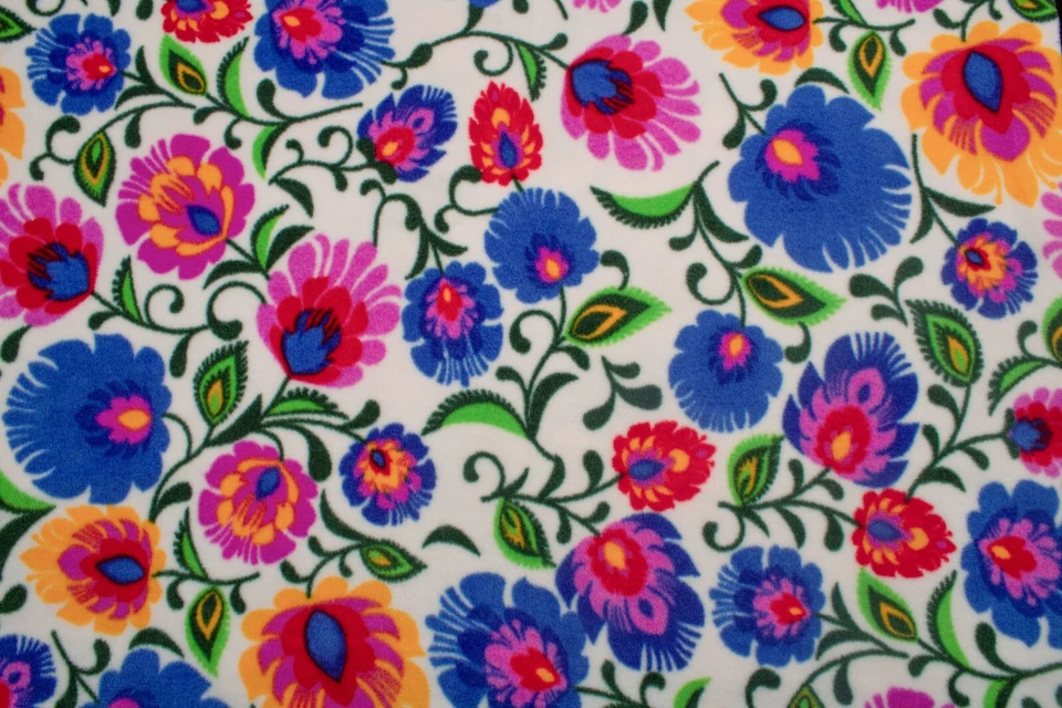 Polar Fleece DTY stoff gedruckt (250g), Lowicz-Muster, 50 x 160 cm - Bild 1 von 1