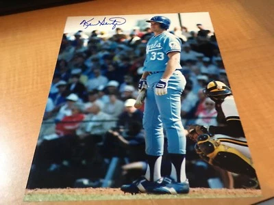 Foto de béisbol firmada por Kevin Seitzer de los Reales de Kansas City de 8" x 10" con nuestro certificado de autenticidad  Foto 1 de 2