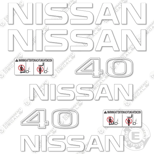 Kit de calcomanías para carretilla elevadora Nissan 40 - ¡7 AÑOS EXTERIOR VINILO 3M! Foto 1 de 1