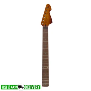 Cuello de guitarra Jumbo Fret brillante llama arce 22 trastes palo de rosa perla punto cuello de guitarra - Imagen 1 de 5