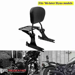 Backrest Sissy Bar w/ Luggage Rack For Harley Dyna Super Glide Custom FXDC 16-Up - Picture 1 of 10