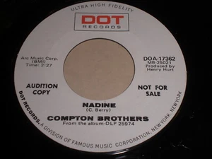 Compton Brothers: Nadine/Living On A Prayer,A Hope And A Hand-Me Down 45-Country - Picture 1 of 1