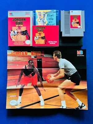 Jordan Vs Bird One On ONE NES Nintendo Box Manual Promo Insert 1st PRINT POSTER - Image 1 of 4