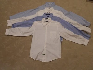 BUNDLE 4 BOYS GENTLY USED DRESS SHIRTS SIZE 18 Light Blue and White - Picture 1 of 14