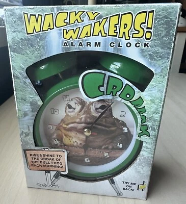 New Wacky Wakers Bull Frog Alarm Clock Croaks New Old Stock Wacky Animal Clock - Image 1 of 4