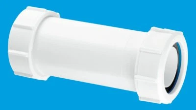 MCALPINE 40 42 43 mm 1 1/2" Reparaturkupplung einseitig Rutschkupplung Ablaufrohr Bad Waschbecken