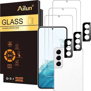 3+3 Protector De Pantalla y Lente Camara Vidrio Templado Para Samsung Galaxy S22 - Picture 1 of 7