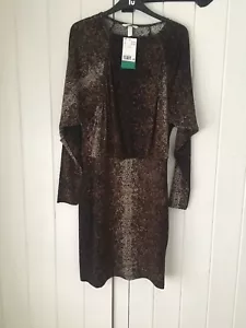 H & M Conscious Animal Print Bodycon Dress Size L BNWT - Picture 1 of 4