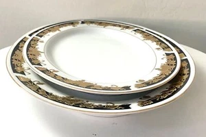 Black and Gold Platter Set Kitchen Home Decor - Picture 1 of 9