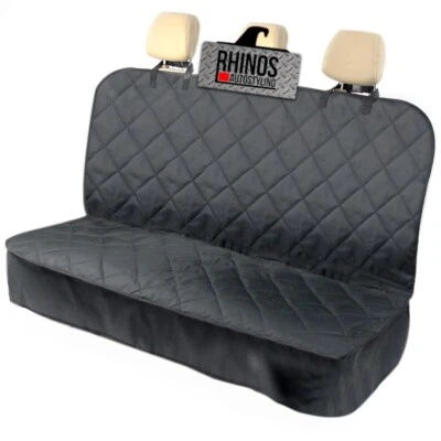 FOR CITROEN C3 AIRCROSS - Premium Quilted Pet Dog Hammock Black Rear Seat Cover - Image 1 of 3