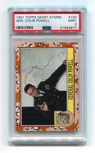 1991 Topps Desert Shield Storm 180 General Colin Powell PSA 9 Mint USA Highest - Picture 1 of 2