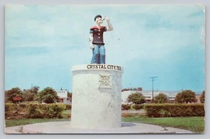 Postcard TX Crystal City Popeye Symbol Spinach Growing Industry Winter Garden M6 - Picture 1 of 2