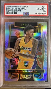 2016 Panini Select Prizm Silver Rookie Brandon Ingram PSA 10 Gem MINT All Star - Picture 1 of 3