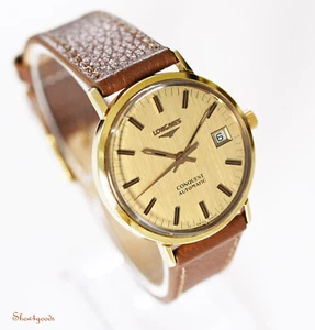 Longines Conquest Automatic Date Ref 1569-1 Gold Plated Year 1974 serviced - Picture 1 of 14