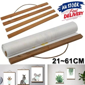 21/31/41/51CM Magnetic Wood Photo Picture Frame Poster Print Art Wooden Hanger - Picture 1 of 35