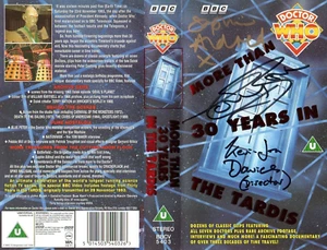Doctor Who: More than 30 Years in the TARDIS VHS Cover Signed by COLIN BAKER+2 - Picture 1 of 1