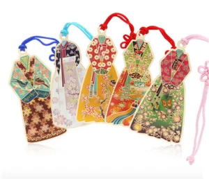 KOREAN TRADITIONAL DRESS "HANBOK" BOOKMARK 1SET(10ea) - Woman's hanbok design - Picture 1 of 8