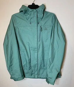 LL Bean Jacket Womens M Green Trail Model Rain Waterproof Taped Seams Packable - Bild 1 von 18