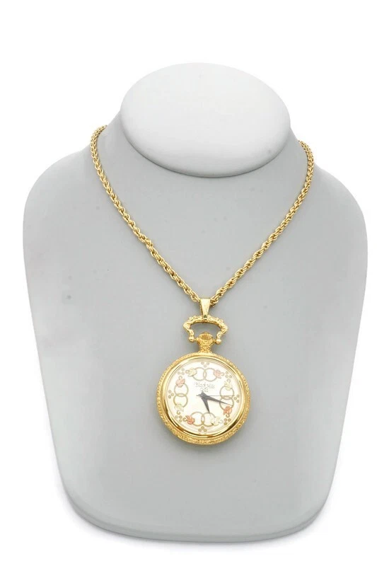 Collar Reloj Bolsillo Oro Black Hills Tono Dorado 30" Foto 1 de 4