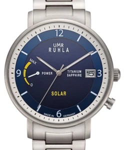 Reloj de pulsera UMR RUHLA 94103M titanio solar indicador de reserva de marcha NUEVO - Imagen 1 de 2