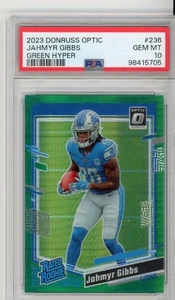 2023 Panini Donruss Optic - Rated Rookie Jahmyr Gibbs #236 Green Hyper Prizm - Picture 1 of 2