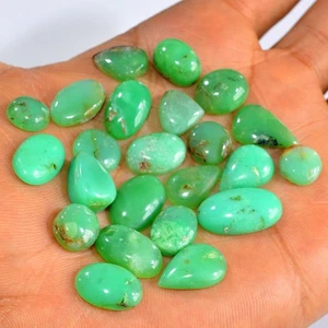 23Pcs 124Ct Natural Chrysoprase Cabochon Loose Gemstone Lot 20x10 10x10mm #15907 - Picture 1 of 6