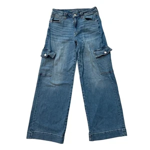 American Eagle superhoch geschnittene Baggy weites Bein Cargojeans Damengröße 6 - Bild 1 von 16